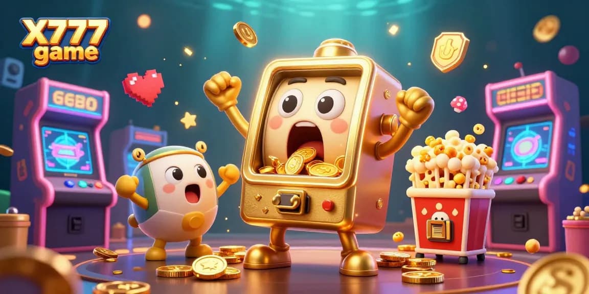Experience the excitement of the X777 game with vibrant slot machines and arcade elements!