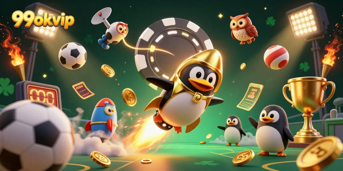 Experience thrilling gameplay with 99okvip in a vibrant 3D casino scene filled with sports excitement.