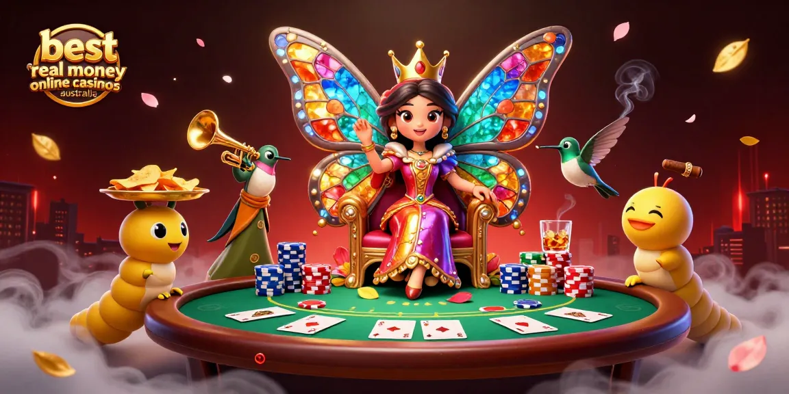 Experience the magic of the best real money online casinos Australia with vibrant fantasy characters at play.