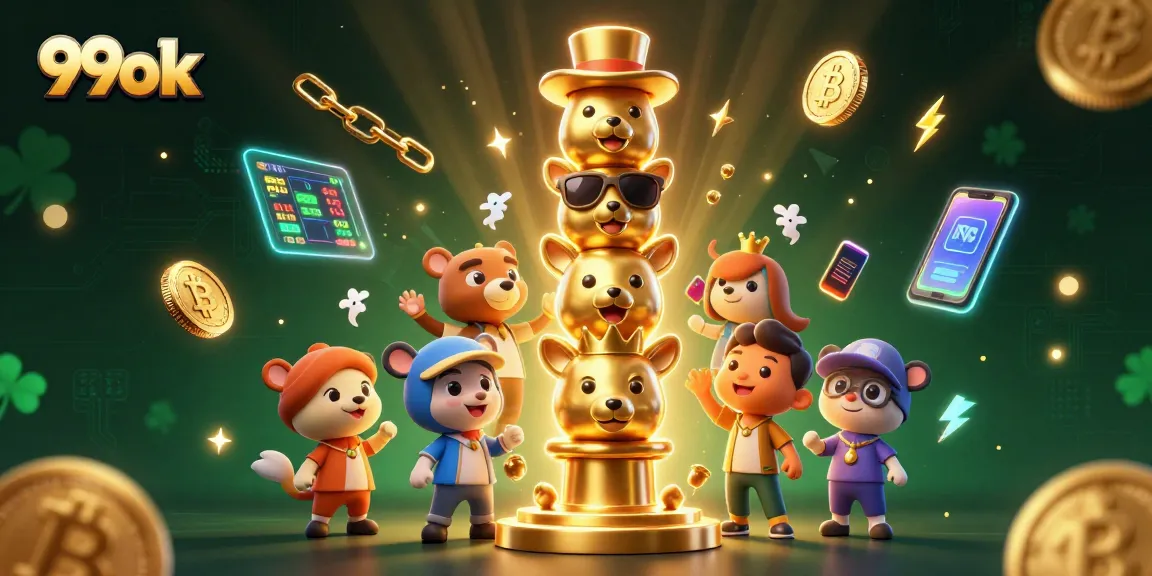Engage with 99ok's thrilling casino experience through vibrant 3D graphics and lively elements.