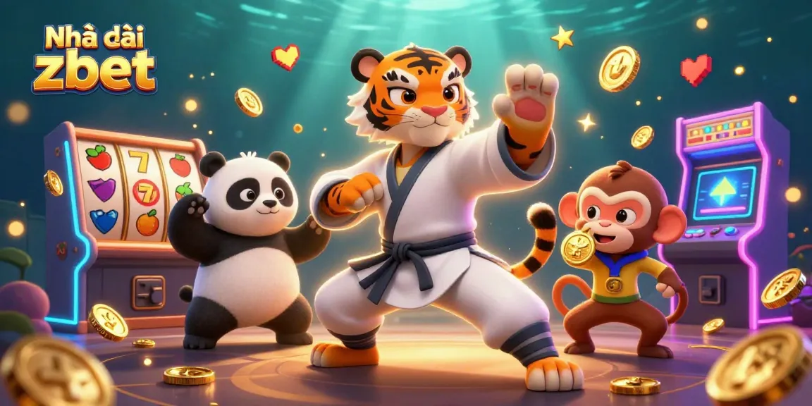 Engage with Nhà cái zbet in an exciting 3D casino scene featuring thrilling slot elements.
