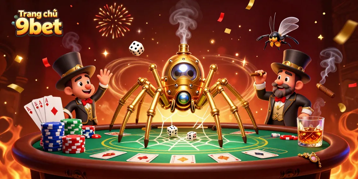 Engage in thrilling gameplay at Trang chủ 9bet with our steampunk-themed casino illustration.