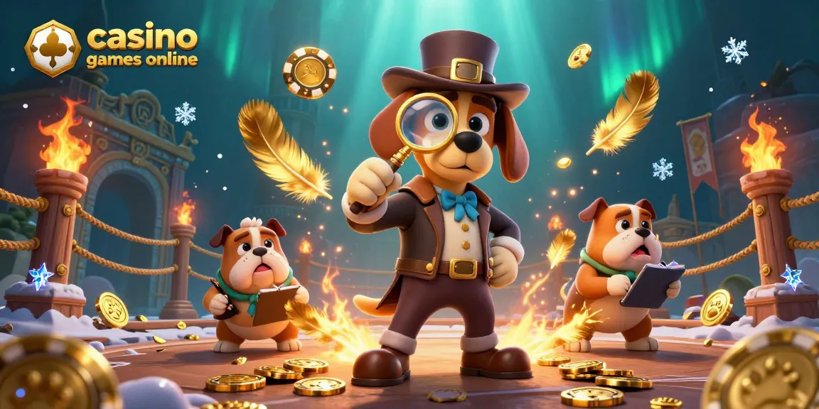 Engage with casino games online through a thrilling detective adventure featuring a bloodhound detective and treasures
